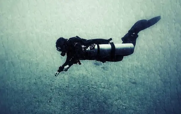 Mansoor Ahmed, who is leading the effort to create Karachi’s coastal atlas, during a dive off the coast of Karachi | Photo courtesy Mansoor Ahmed