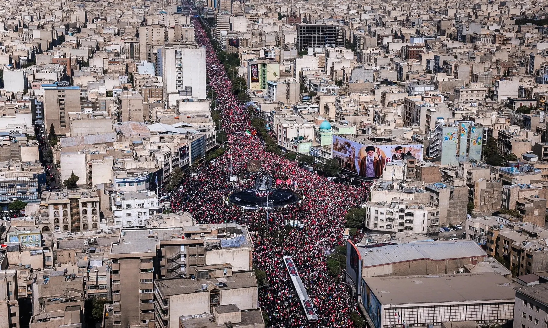 People attend a funeral procession for Iran&rsquo;s assassinated Supreme Leader Ayatollah Ali Khamenei, in Tehran, Iran July 6, 2026. &mdash; Reuters