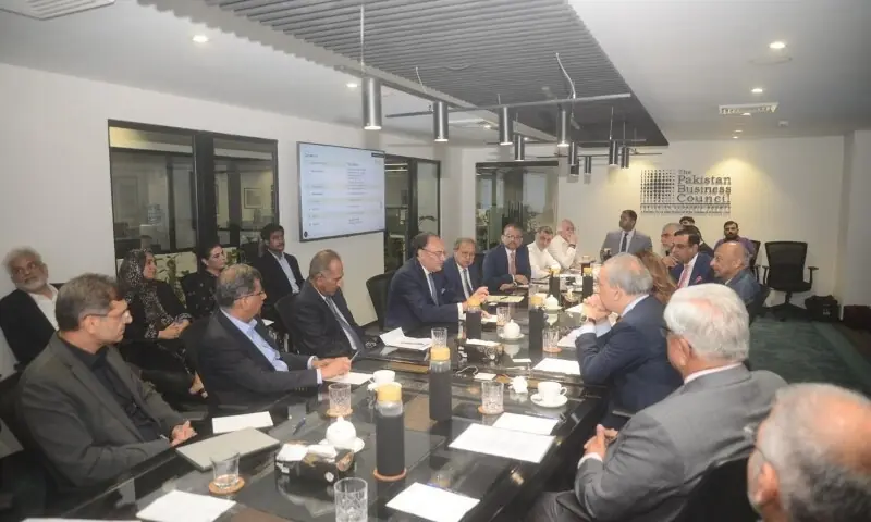 Finance Minister Muhammad Aurangzeb holds a meeting with members of the Pakistan Business Council on July 6, 2026. — @Financegovpk/X Finance Minister Muhammad Aurangzeb holds a meeting with members of the Pakistan Business Council on July 6, 2026. — @Financegovpk/X