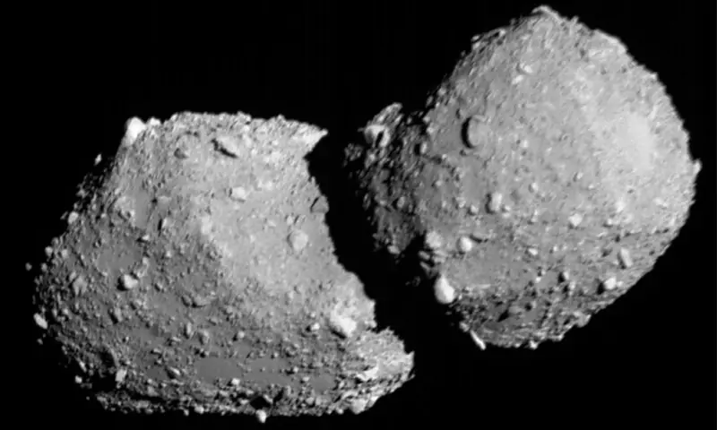 A VIEW of the asteroid during a flyby conducted by the Japanese space probe.—AFP A VIEW of the asteroid during a flyby conducted by the Japanese space probe.—AFP