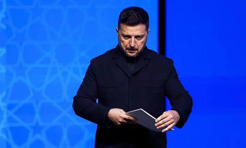 Ukrainian President Volodymyr Zelensky delivers remarks, at the Nato Summit Defence Industry Forum, on the sidelines of the Nato leaders’ Summit, in Ankara, Turkiye on July 7, 2026. — Reuters