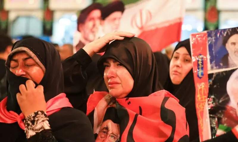 A woman reacts during a funeral procession for Iran's late Supreme Leader Ayatollah Ali Khamenei, who was killed on February 28 in Israeli and US airstrikes, in Karbala, Iraq, July 9, 2026. —AFP A woman reacts during a funeral procession for Iran's late Supreme Leader Ayatollah Ali Khamenei, who was killed on February 28 in Israeli and US airstrikes, in Karbala, Iraq, July 9, 2026. —AFP
