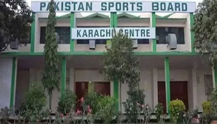 The Pakistan Sports Board Karachi Centre building. — APP/File The Pakistan Sports Board Karachi Centre building. — APP/File