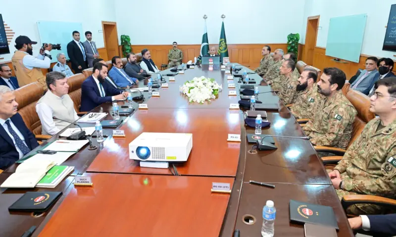Prime Minister Shehbaz Sharif chairs a meeting of the Provincial Apex Committee on the National Action Plan, attended by CDF Field Marshal Asim Munir, in Quetta on July 9, 2026. &mdash; X/GovtofPakistan
