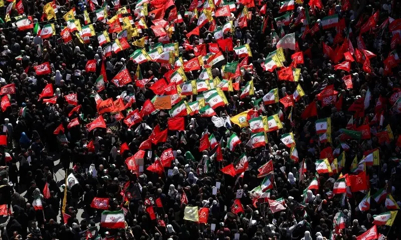 Mourners gather on the day of the burial of Iran's late Supreme Leader Ayatollah Ali Khamenei, who was killed on February 28 in Israeli and U.S. airstrikes, in Mashhad, Iran, July 9. — Reuters Mourners gather on the day of the burial of Iran's late Supreme Leader Ayatollah Ali Khamenei, who was killed on February 28 in Israeli and U.S. airstrikes, in Mashhad, Iran, July 9. — Reuters