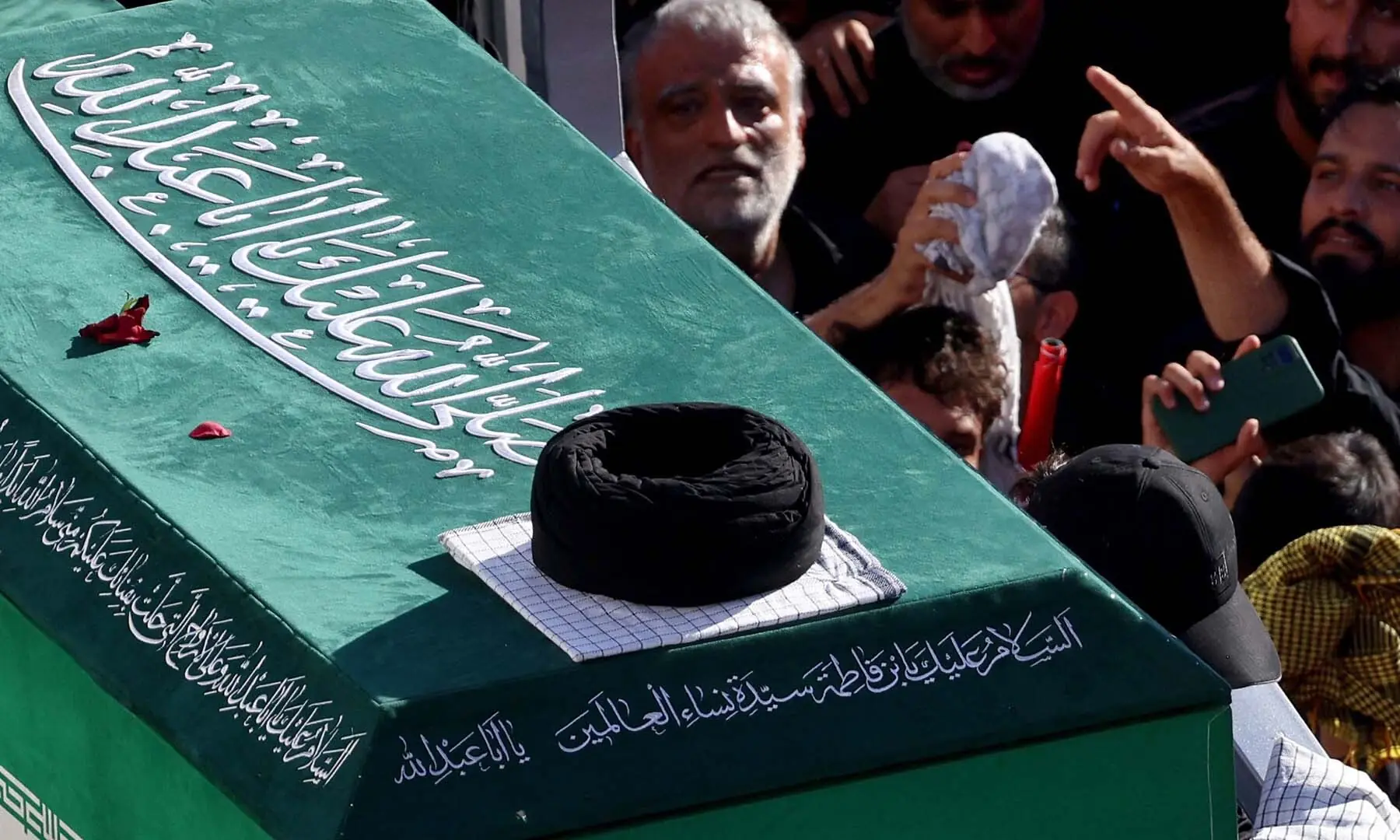 Crowds of mourners surround the convoy carrying the coffins of Iran’s slain supreme leader Ayatollah Ali Khamenei and members of his family during a funeral procession, before he is laid to rest at the Shrine of Imam Reza, Iran’s most revered place of worship, in Mashhad on July 9, 2026. — AFP