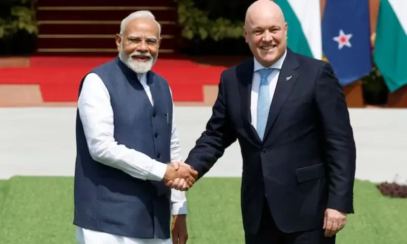 Prime Minister of New Zealand Christopher Luxon shakes hands with his Indian counterpart Narendra Modi before their meeting at Hyderabad House in New Delhi, India, March 17, 2025. —Reuters/File Prime Minister of New Zealand Christopher Luxon shakes hands with his Indian counterpart Narendra Modi before their meeting at Hyderabad House in New Delhi, India, March 17, 2025. —Reuters/File