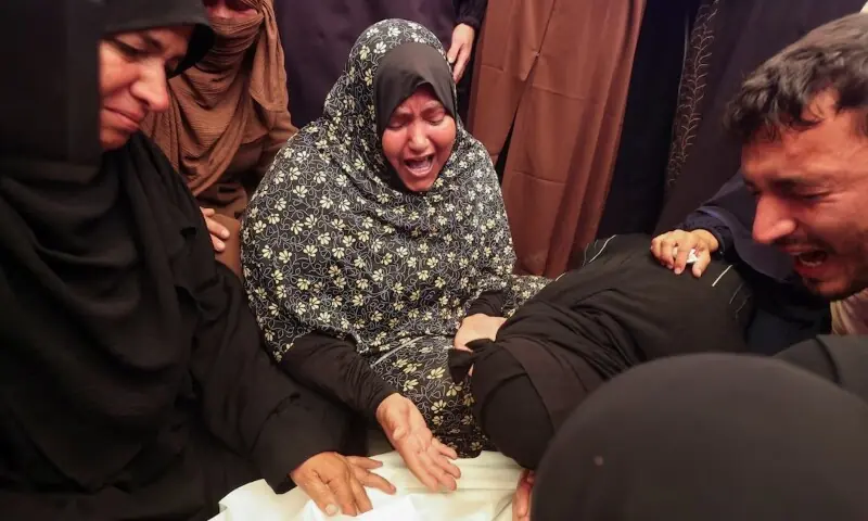 Mourners react during the funeral of six-year-old Palestinian girl Mennatallah Abu Libda, who was killed in an Israeli strike on a tent encampment for displaced families, according to medics, in Khan Younis in the southern Gaza Strip May 25, 2026. —Reuters/File Mourners react during the funeral of six-year-old Palestinian girl Mennatallah Abu Libda, who was killed in an Israeli strike on a tent encampment for displaced families, according to medics, in Khan Younis in the southern Gaza Strip May 25, 2026. —Reuters/File