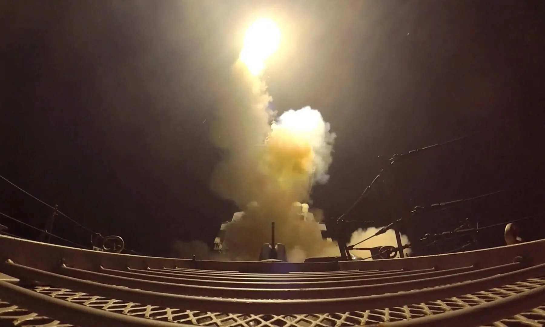 A projectile is fired during what the U.S. Central Command (Centcom) said were strikes on Iran, in this screen grab taken from a handout video released on July 12, 2026. &mdash; Reuters