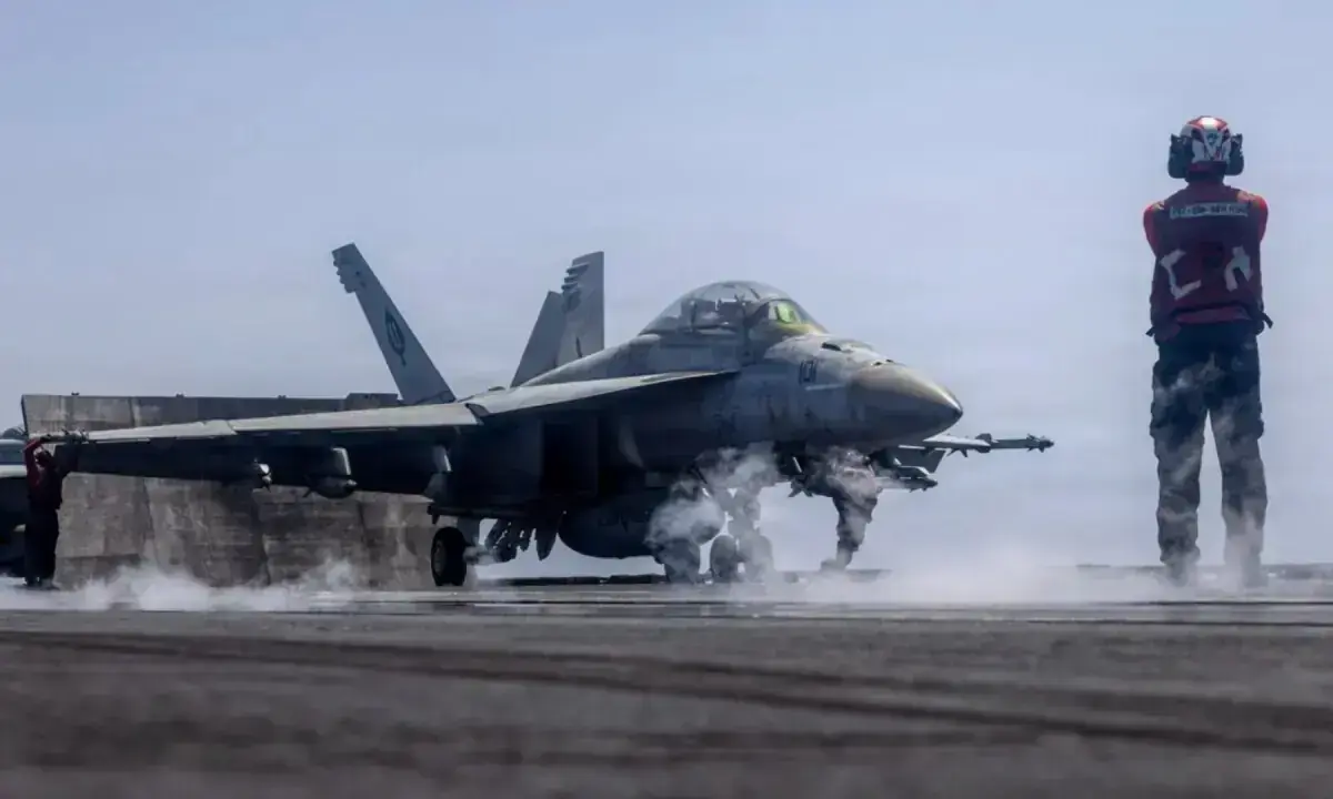 A US FA-18 fighter jet prepares for takeoff from an aircraft carrier in the Middle East, in this photo released on May 29, 2026. — X/@CENTCOM/File A US FA-18 fighter jet prepares for takeoff from an aircraft carrier in the Middle East, in this photo released on May 29, 2026. — X/@CENTCOM/File