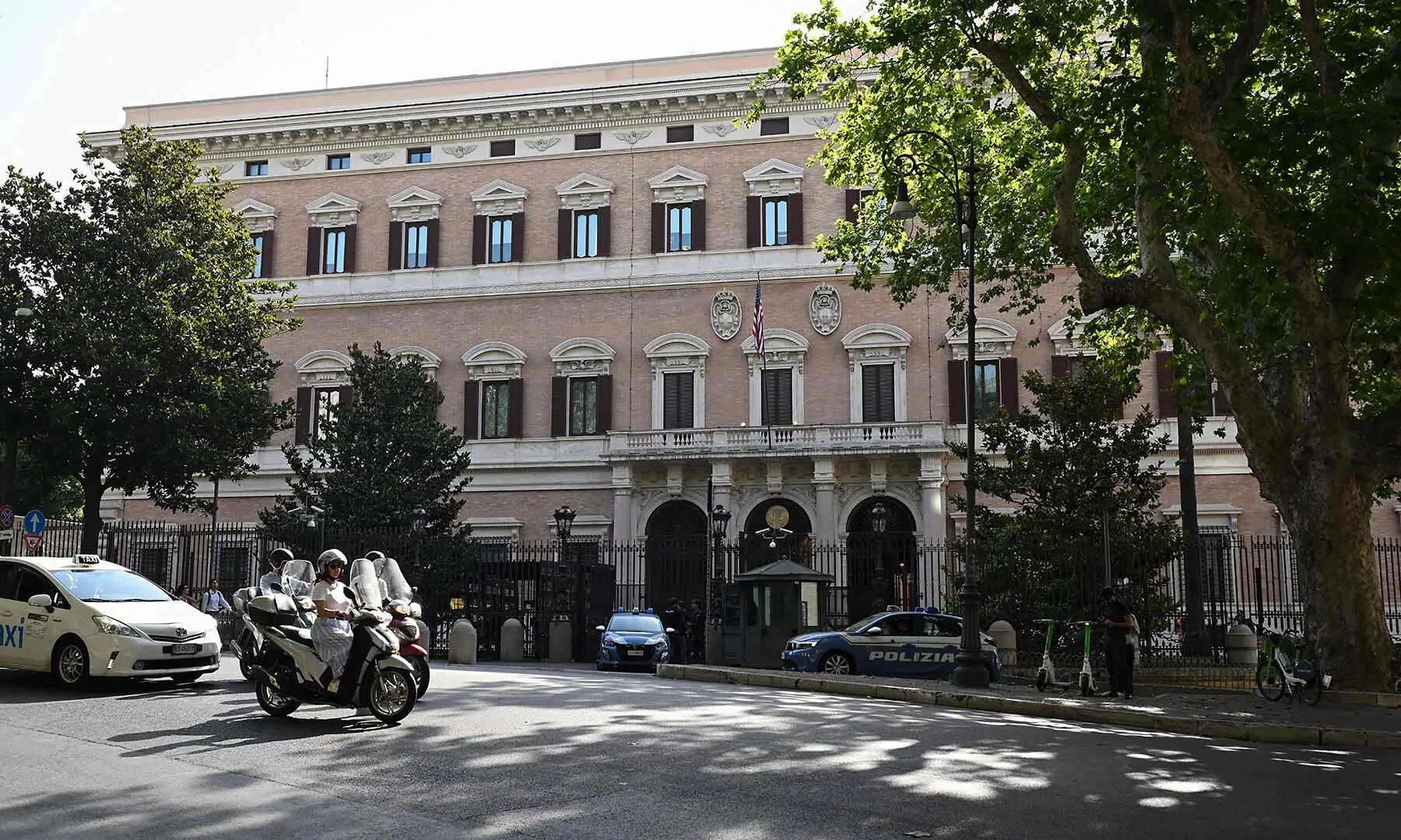 This photograph shows the US embassy in Rome on July 14, 2026, on the first day of talks between the Lebanese and Israeli delegations on the backdrop of a regional escalation between Washington and Tehran. — AFP