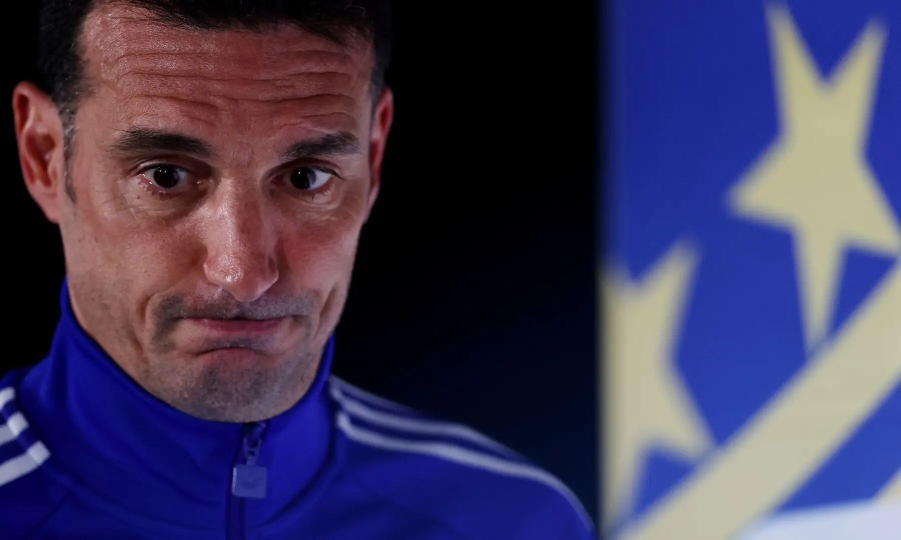 Argentina&rsquo;s head coach Lionel Scaloni gives an MD-1 press conference at the Atlanta Stadium in Atlanta on July 14, 2026, on the eve of the 2026 World Cup football tournament semi-final match between England and Argentina. &mdash;AFP
