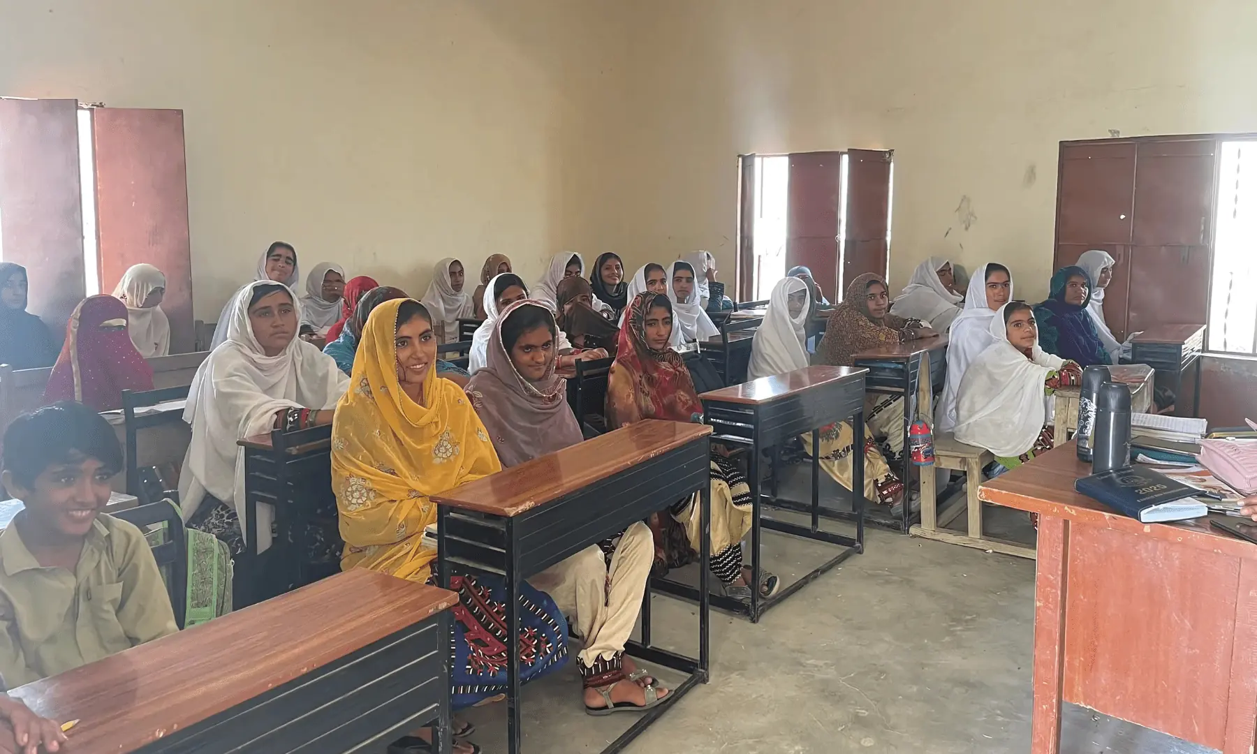 Students of all ages sit inside a classroom at a boys primary school in Dasht. —Dawn/File Students of all ages sit inside a classroom at a boys primary school in Dasht. —Dawn/File