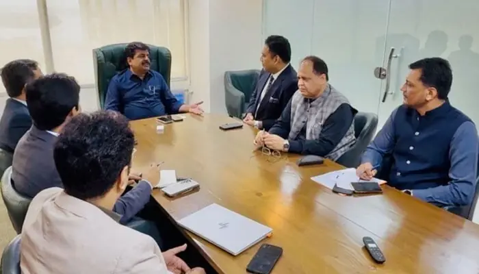 Sindh Education Minister Syed Sardar Ali Shah chairs a meeting with senior officials of the National Database and Registration Authority (Nadra) on July 16, 2026. &mdash; Facebook@sardarshah.offical
