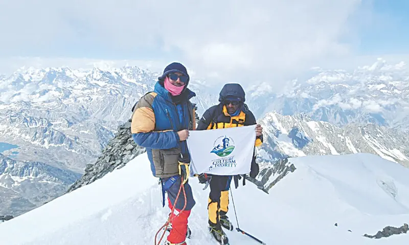 Syed Ali Shah’s last photo taken at the Falak Sar Peak. — Dawn Syed Ali Shah’s last photo taken at the Falak Sar Peak. — Dawn