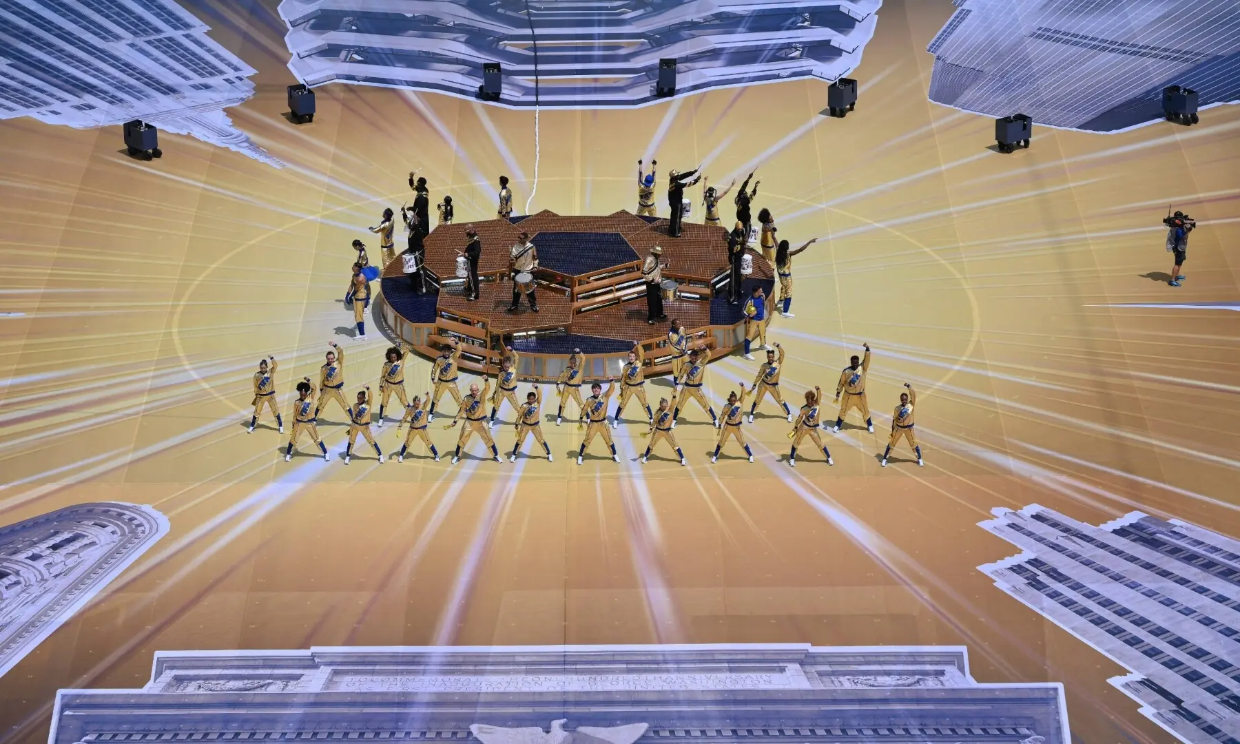 Dancers perform during the closing ceremony of the 2026 FIFA World Cup, ahead of the final match between Spain and Argentina, at the New York/New Jersey Stadium in East Rutherford, the US on July 19, 2026. &mdash; AFP
