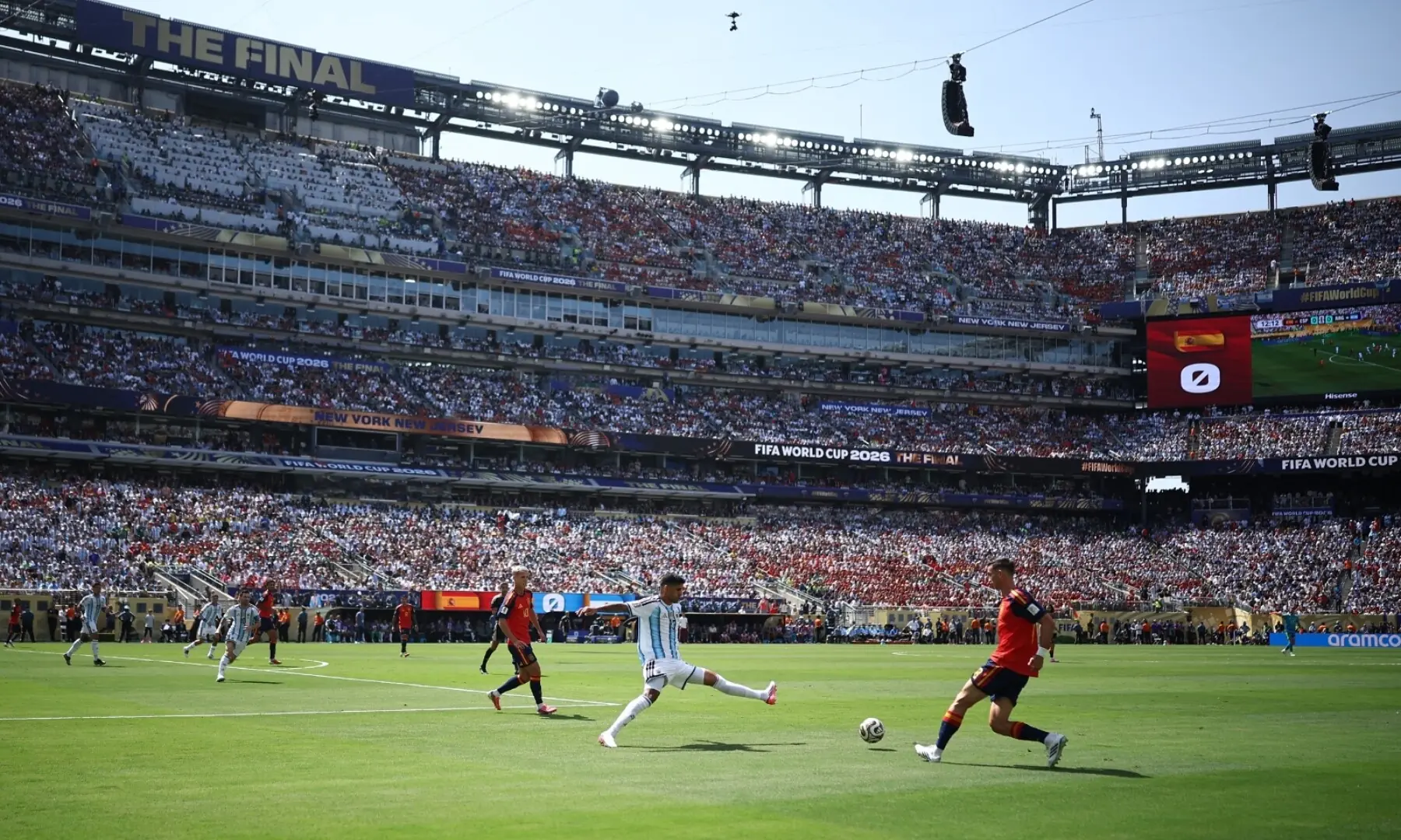 Argentina&rsquo;s Lionel Messi reacts during the 2026 FIFA World Cup final between Spain and Argentina at the New York/New Jersey Stadium, East Rutherford, New Jersey, the US on July 19, 2026. &mdash; Reuters