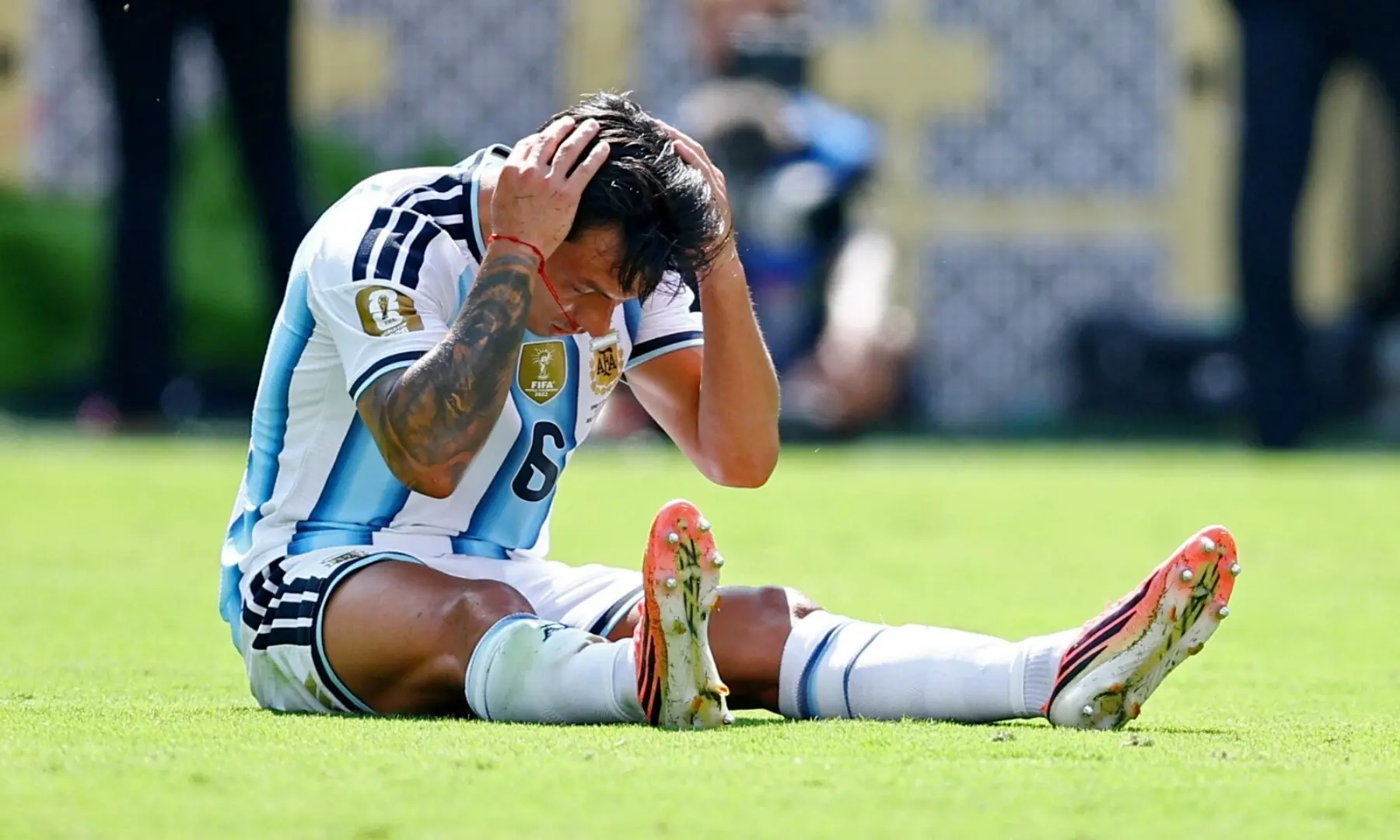 Argentina’s Lisandro Martinez is injured during the 2026 FIFA World Cup final between Spain and Argentina at the New York/New Jersey Stadium, East Rutherford, New Jersey, the US on July 19, 2026. — Reuters