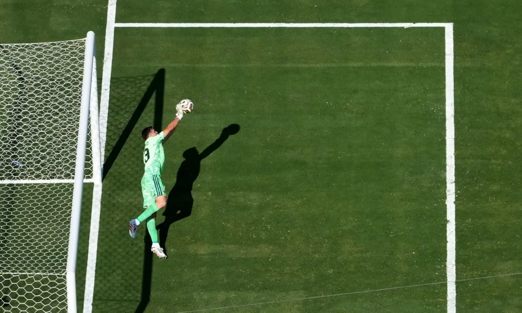 Argentina’s Emiliano Martinez saves a free kick during the 2026 FIFA World Cup final between Spain and Argentina at the New York/New Jersey Stadium, East Rutherford, New Jersey, the US on July 19, 2026. — Reuters