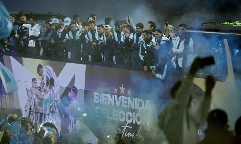 Argentina's national football team rides aboard an open-top bus towards the Argentine Football Association (AFA) training camp in Ezeiza, Buenos Aires Province, on July 20, 2026, after returning from the United States following its defeat in the 2026 FIFA World Cup final. —AFP/File Argentina's national football team rides aboard an open-top bus towards the Argentine Football Association (AFA) training camp in Ezeiza, Buenos Aires Province, on July 20, 2026, after returning from the United States following its defeat in the 2026 FIFA World Cup final. —AFP/File