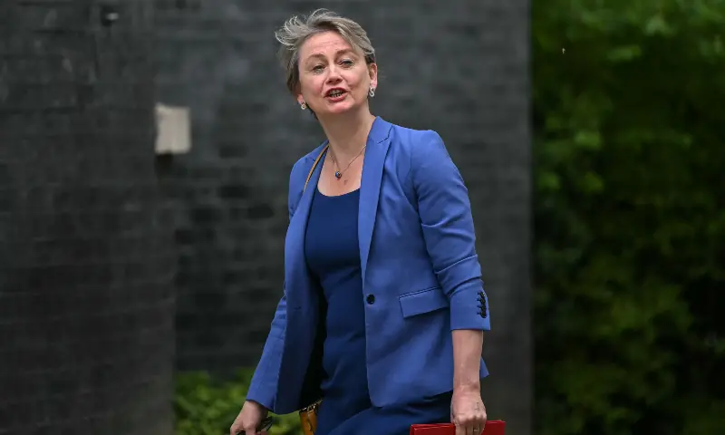 Britain’s incoming Health Secretary Yvette Cooper arrives ahead of a cabinet meeting in Downing Street in London on July 21, 2026, a day after Andy Burnham became Britain’s new prime minister. — AFP