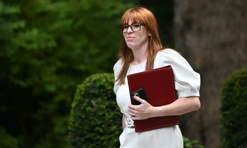 Britain’s incoming Housing Secretary Angela Rayner arrives ahead of a cabinet meeting in Downing Street in London on July 21, 2026, a day after Andy Burnham became Britain’s new prime minister. — AFP