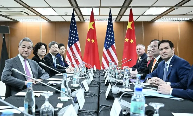 US Secretary of State Marco Rubio takes part in a bilateral meeting with China's Foreign Minister Wang Yi on the sidelines of the Association of Southeast Asian Nations (Asean) Foreign Ministers' Meeting in Pasay, Metro Manila on July 22, 2026. — Reuters US Secretary of State Marco Rubio takes part in a bilateral meeting with China's Foreign Minister Wang Yi on the sidelines of the Association of Southeast Asian Nations (Asean) Foreign Ministers' Meeting in Pasay, Metro Manila on July 22, 2026. — Reuters