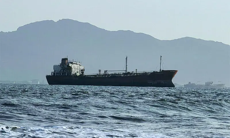 A ship sails off the port of Aden where traffic remained steady after missile and drone strikes on Saudi oil tankers.&mdash;Reuters