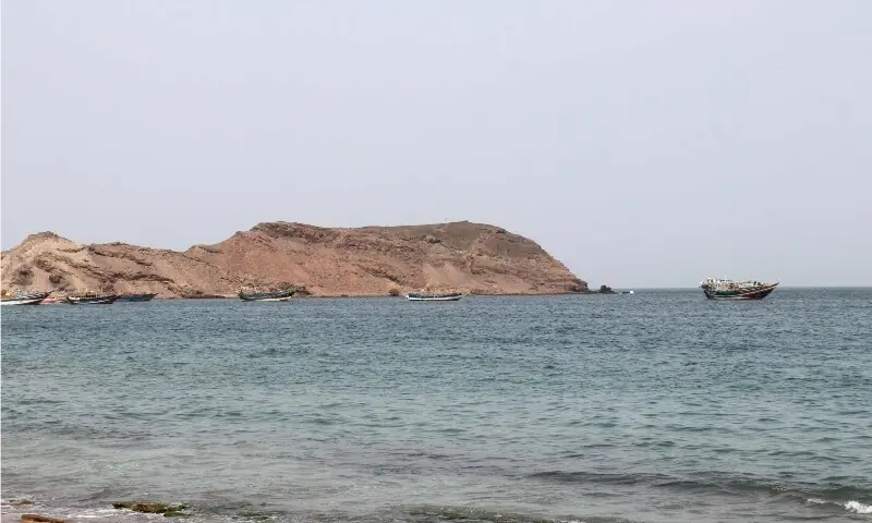 A photo taken from the Yemeni coast southwest of the city of Taiz, shows boats floating at Bab al-Mandab Strait, in the Red Sea, on July 24, 2026. — AFP A photo taken from the Yemeni coast southwest of the city of Taiz, shows boats floating at Bab al-Mandab Strait, in the Red Sea, on July 24, 2026. — AFP