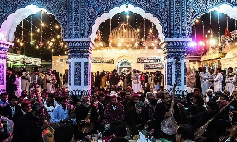 A photo from the 272nd Urs of Shah Abdul Latif Bhittai in Bhit Shah, Sindh in 2015. &mdash;Dawn/File