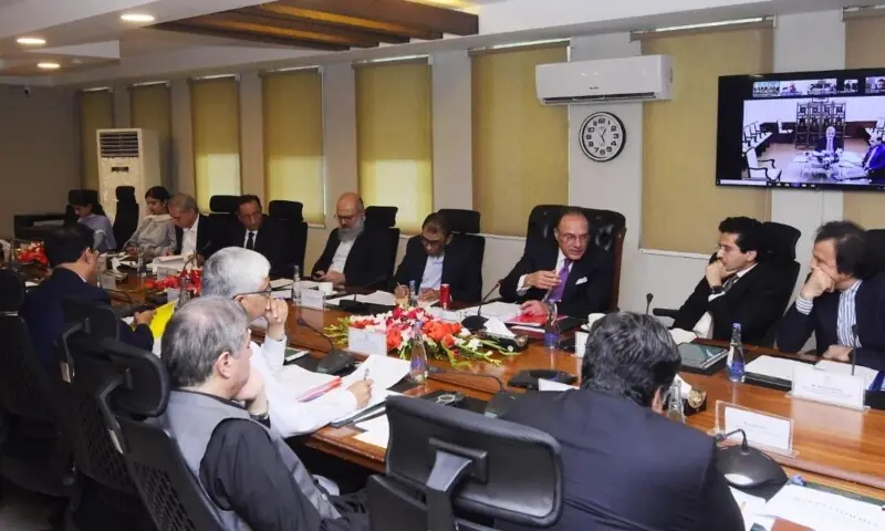 Finance Minister Muhammad Aurangzeb chairs a meeting of the Economic Coordination Committee of the Cabinet on July 27, 2026. &mdash; @Financegovpk/X