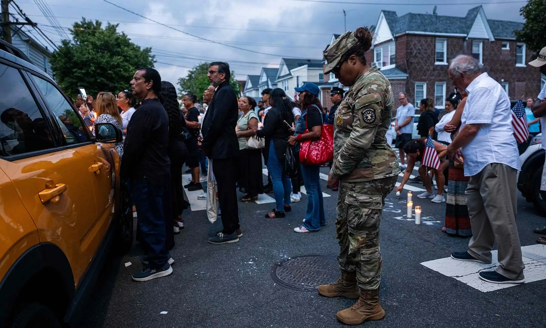 A candlelight vigil is held for Army Sergeant Angel Rampersad, who was killed during the Iran war, in front of her family&rsquo;s home on July 27, 2026, in the Ozone Park area of New York City, the US. &mdash; AFP