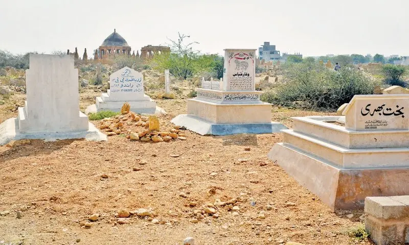 Graves have been built in the historical Chowkandi graveyard in recent years.— Fahim Siddiqi/ White Star/File Graves have been built in the historical Chowkandi graveyard in recent years.— Fahim Siddiqi/ White Star/File