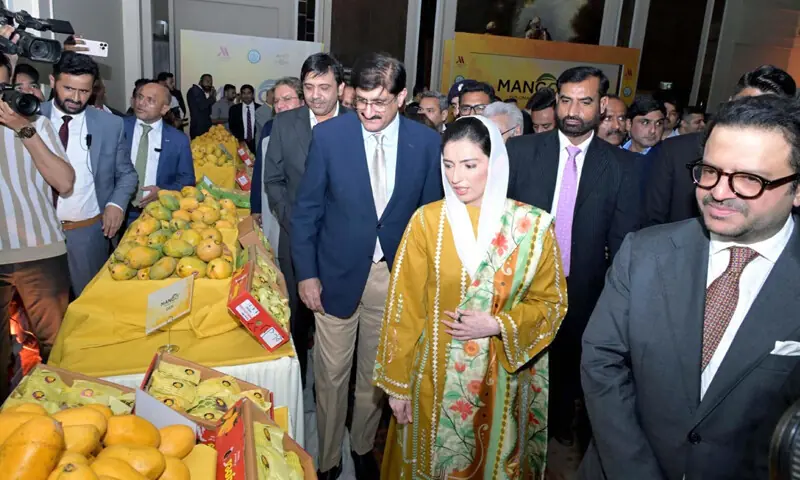 Aseefa Bhutto-Zardari visits, alongside Sindh Chief Minister Murad Ali Shah, a stall at the festival.—White Star Aseefa Bhutto-Zardari visits, alongside Sindh Chief Minister Murad Ali Shah, a stall at the festival.—White Star