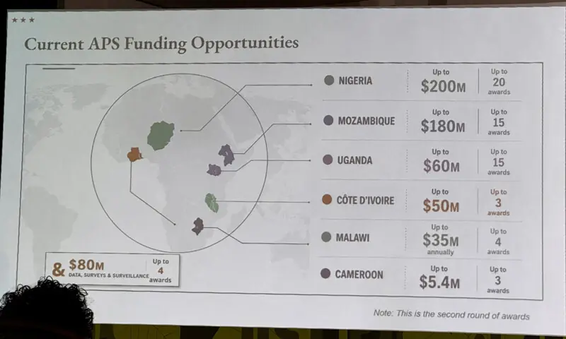 A screen shows a US government map of Africa with mislabelled countries during a State Department presentation in Rio de Janeiro, Brazil.&mdash;Reuters