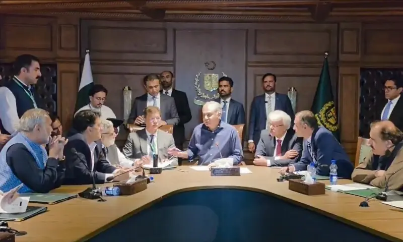 Interior Minister Mohsin Naqvi meets a delegation of traders and industrialists from Khyber Pakhtunkhwa and Balochistan on July 31, 2026. — @MOIofficialGoP/X Interior Minister Mohsin Naqvi meets a delegation of traders and industrialists from Khyber Pakhtunkhwa and Balochistan on July 31, 2026. — @MOIofficialGoP/X