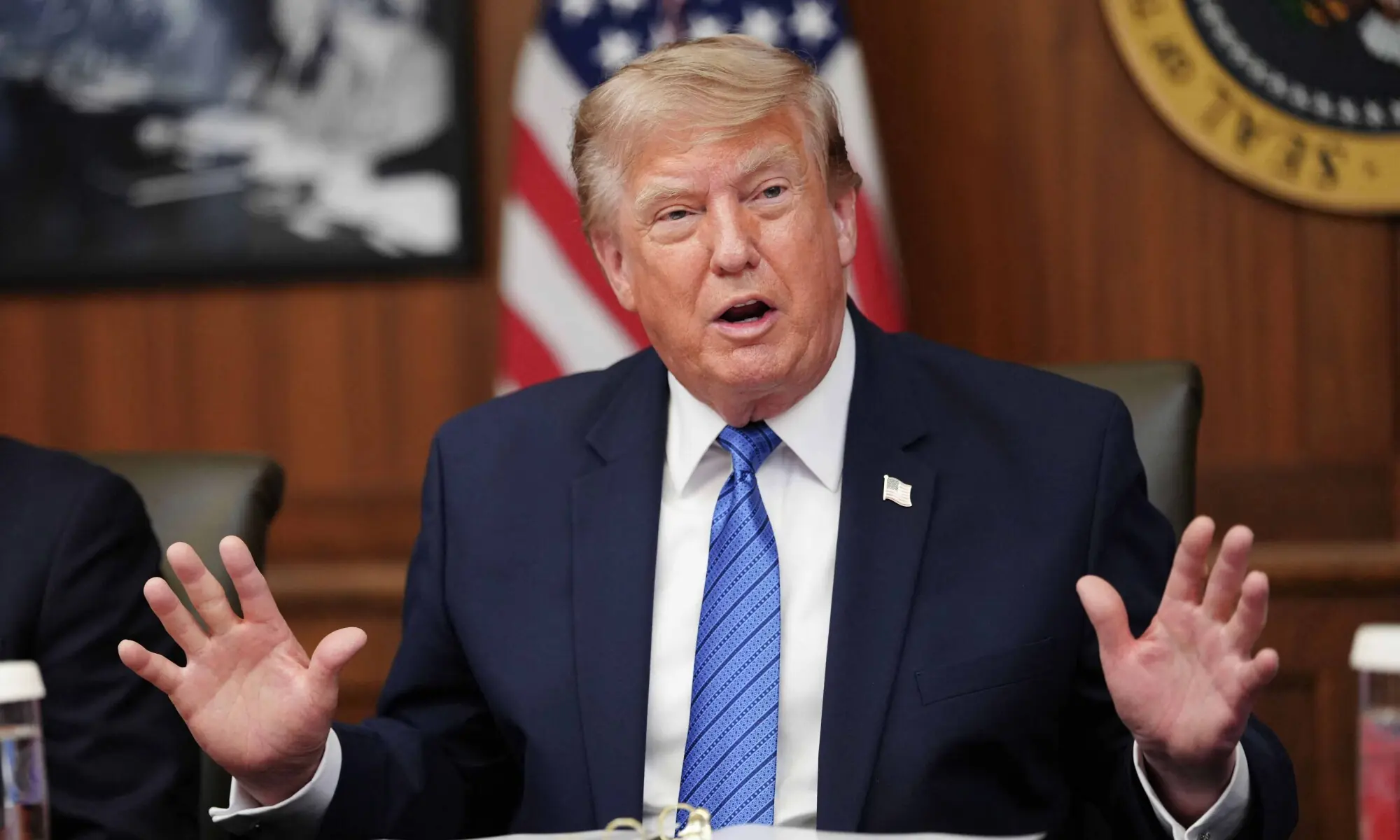 US President Donald Trump speaks during a Cabinet meeting at Camp David in Maryland, on July 31, 2026. — AFP US President Donald Trump speaks during a Cabinet meeting at Camp David in Maryland, on July 31, 2026. — AFP