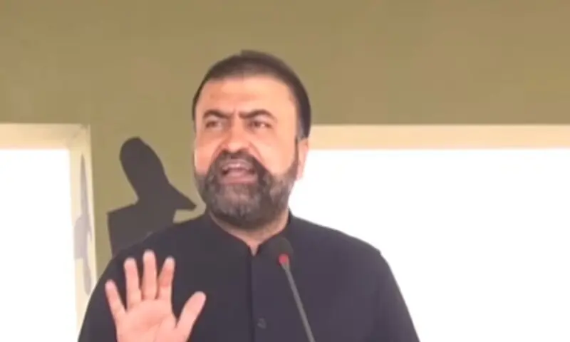 Balochistan Chief Minister Mir Sarfraz Bugti addresses the 20th training course at the Anti-Terrorist Force (ATF) Training School in Quetta. — DawnNewsTV Balochistan Chief Minister Mir Sarfraz Bugti addresses the 20th training course at the Anti-Terrorist Force (ATF) Training School in Quetta. — DawnNewsTV