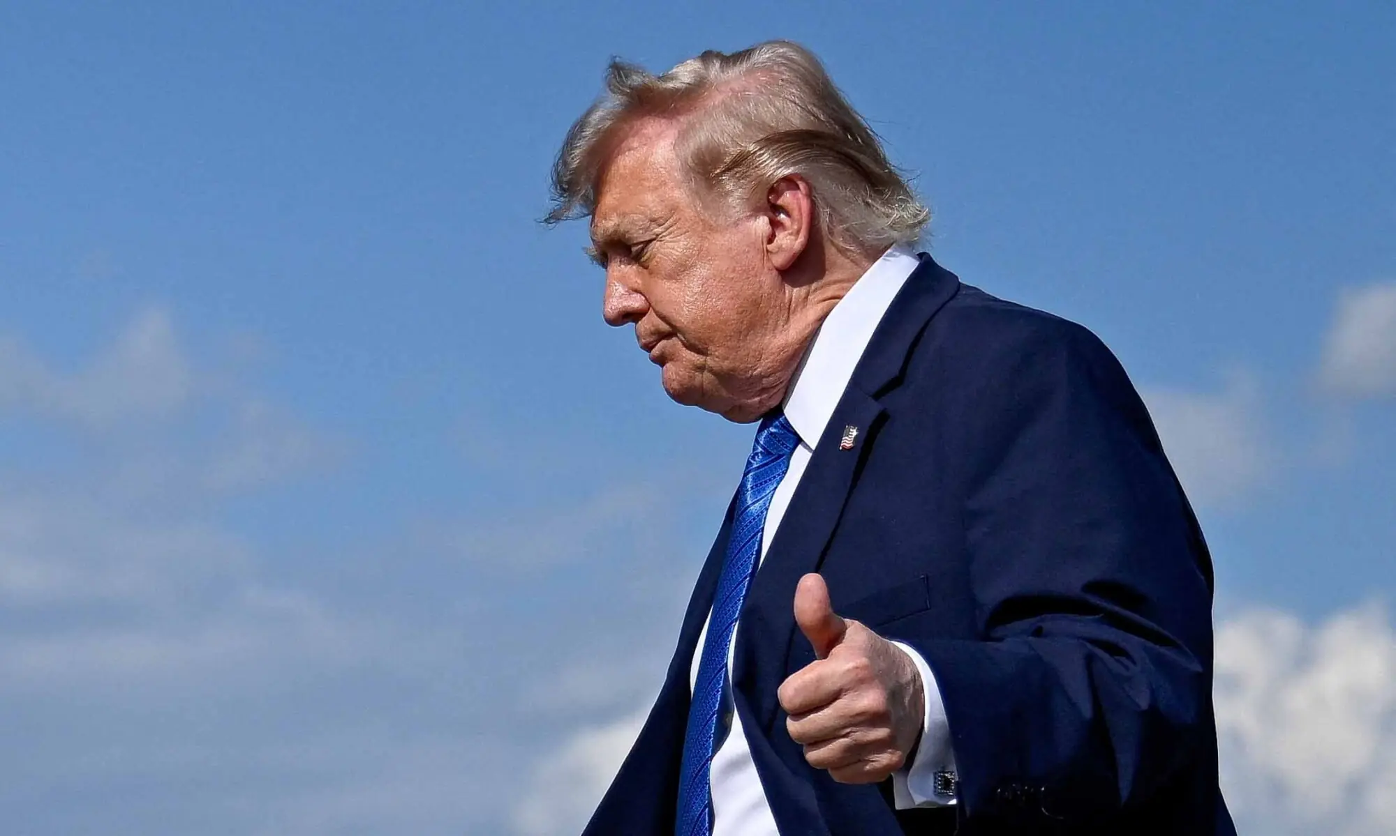 US President Donald Trump gives thumbs-up as he walks to board Marine One following his arrival aboard Air Force One at Morristown Municipal Airport in Morristown, New Jersey, US on July 31. — Reuters US President Donald Trump gives thumbs-up as he walks to board Marine One following his arrival aboard Air Force One at Morristown Municipal Airport in Morristown, New Jersey, US on July 31. — Reuters