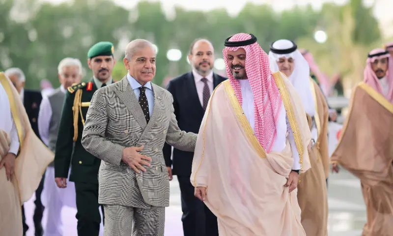 Prime Minister Shehbaz Sharif is greeted upon his arrival in Jeddah, Saudi Arabia on August 6, 2026. — Screengrab via X/@GovtofPakistan Prime Minister Shehbaz Sharif is greeted upon his arrival in Jeddah, Saudi Arabia on August 6, 2026. — Screengrab via X/@GovtofPakistan