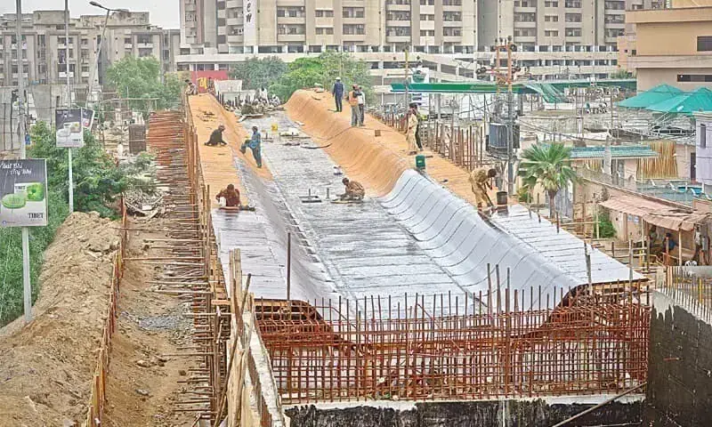 This file photo shows a track being constructed for a bus project. &mdash;Dawn/File
