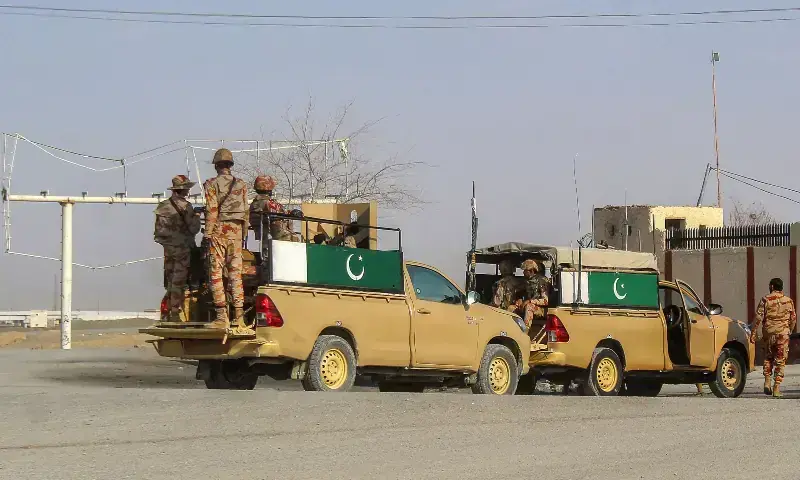Pakistani soldiers patrol near the Pakistan&ndash;Afghanistan border crossing in Chaman on February 27, 2026, following overnight cross-border fighting between the two countries. &mdash; AFP/File