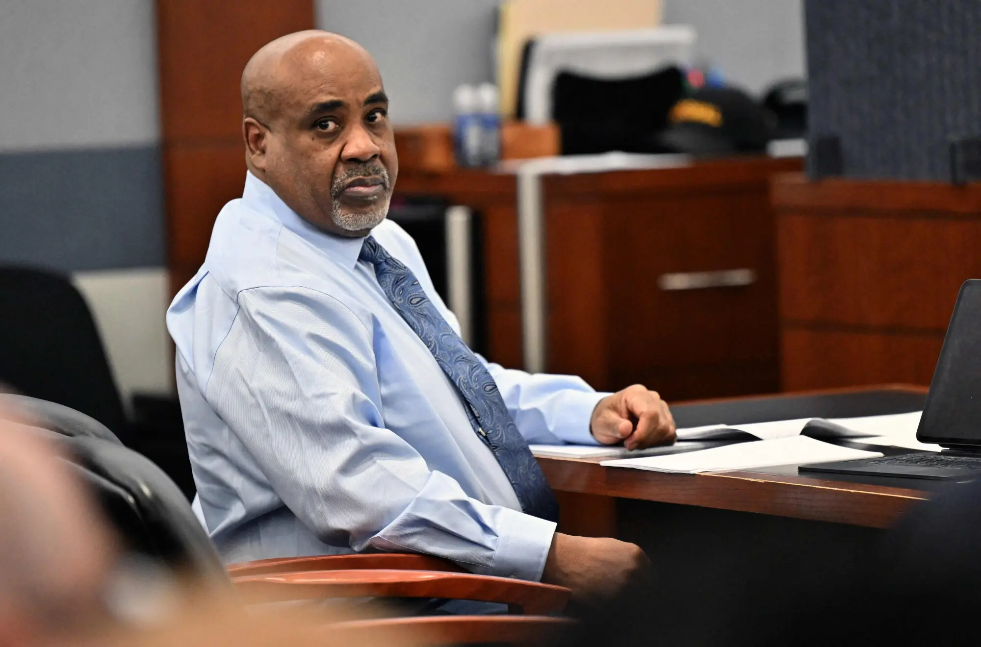Former gang leader Duane ‘Keffe D’ Davis in a courtroom on August 10. Photo: AFP