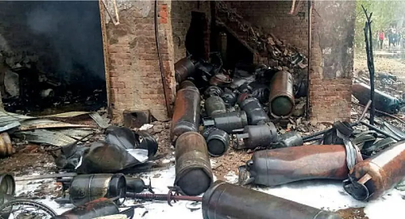 The fire caused an estimated loss of Rs500,000 but the firefighters brought it under control, saving property and goods worth Rs15m . —Dawn/File The fire caused an estimated loss of Rs500,000 but the firefighters brought it under control, saving property and goods worth Rs15m . —Dawn/File