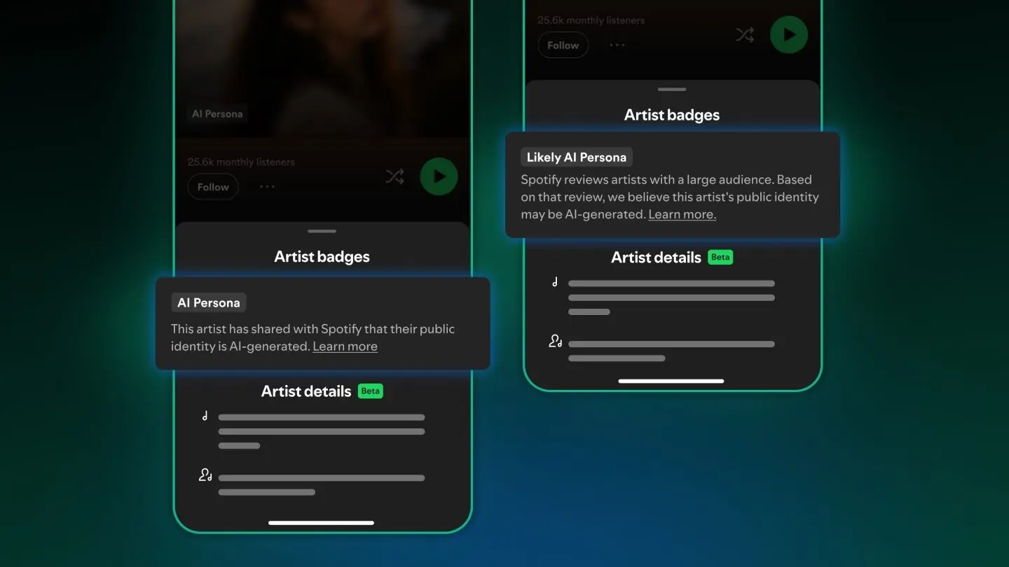 Spotify to add 'AI Persona' badges to AI-generated artist profiles