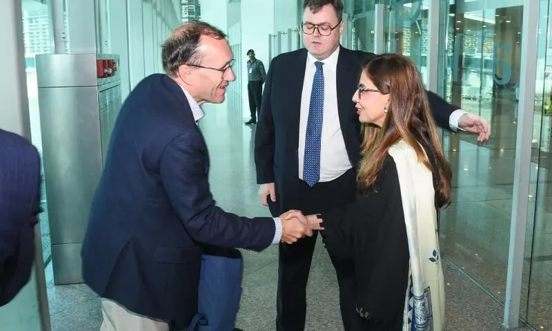 Norwegian Foreign Minister Espen Barth Eide upon his arrival at the Islamabad International Aiport on Thursday. — Photo courtesy @ForeignOfficePk/X Norwegian Foreign Minister Espen Barth Eide upon his arrival at the Islamabad International Aiport on Thursday. — Photo courtesy @ForeignOfficePk/X