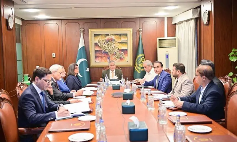 Deputy Prime Minister and Foreign Minister Ishaq Dar chairs a high-level meeting to review efforts for the release of Pakistani sailors, held hostage by Somali pirates, at the Foreign Office in Islamabad on August 13, 2026. — X/@ForeignOfficePk Deputy Prime Minister and Foreign Minister Ishaq Dar chairs a high-level meeting to review efforts for the release of Pakistani sailors, held hostage by Somali pirates, at the Foreign Office in Islamabad on August 13, 2026. — X/@ForeignOfficePk