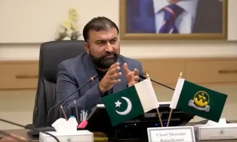 Screengrab of Chief Minister of Balochistan Sarfraz Bugti chairing a cabinet meeting. &mdash; @dpr_gob on X/File