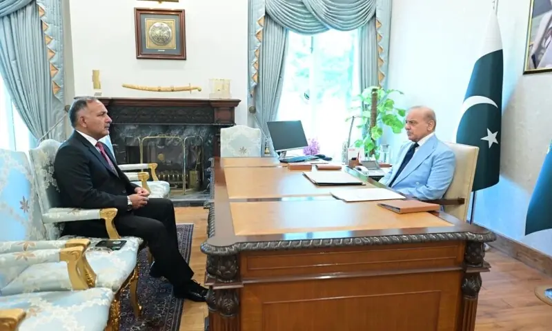Chairman NDMA Lt. General Inam Haider Malik called on Prime Minister Muhammad Shehbaz Sharif in Islamabad on 15 August 2026. —PMO Chairman NDMA Lt. General Inam Haider Malik called on Prime Minister Muhammad Shehbaz Sharif in Islamabad on 15 August 2026. —PMO