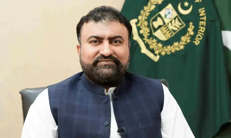 Caretaker Interior Minister Sarfraz Ahmed Bugti speaks in an interview with Independent Urdu, which was published on Nov 24, 2023. — Photo courtesy Independent Urdu/File Caretaker Interior Minister Sarfraz Ahmed Bugti speaks in an interview with Independent Urdu, which was published on Nov 24, 2023. — Photo courtesy Independent Urdu/File